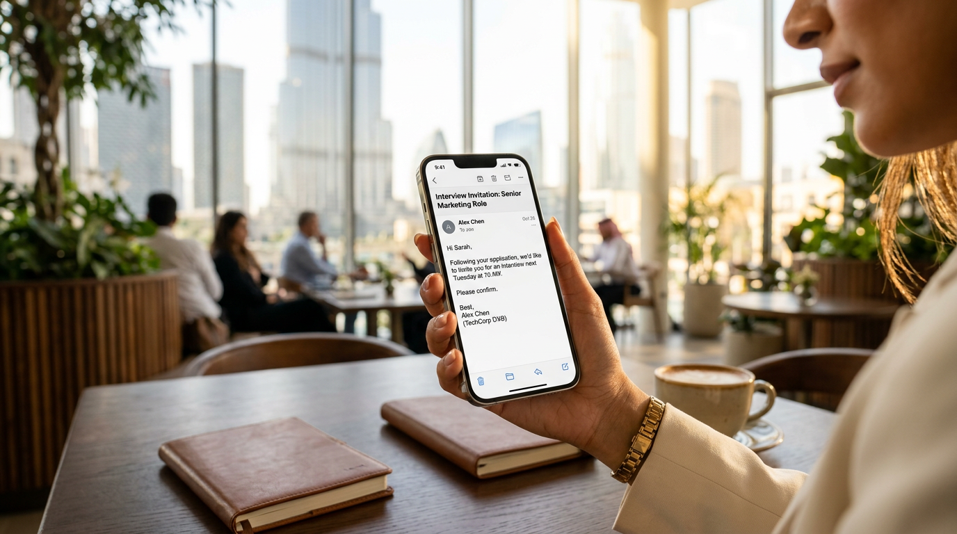Sleek professional inbox showing a well-crafted email
