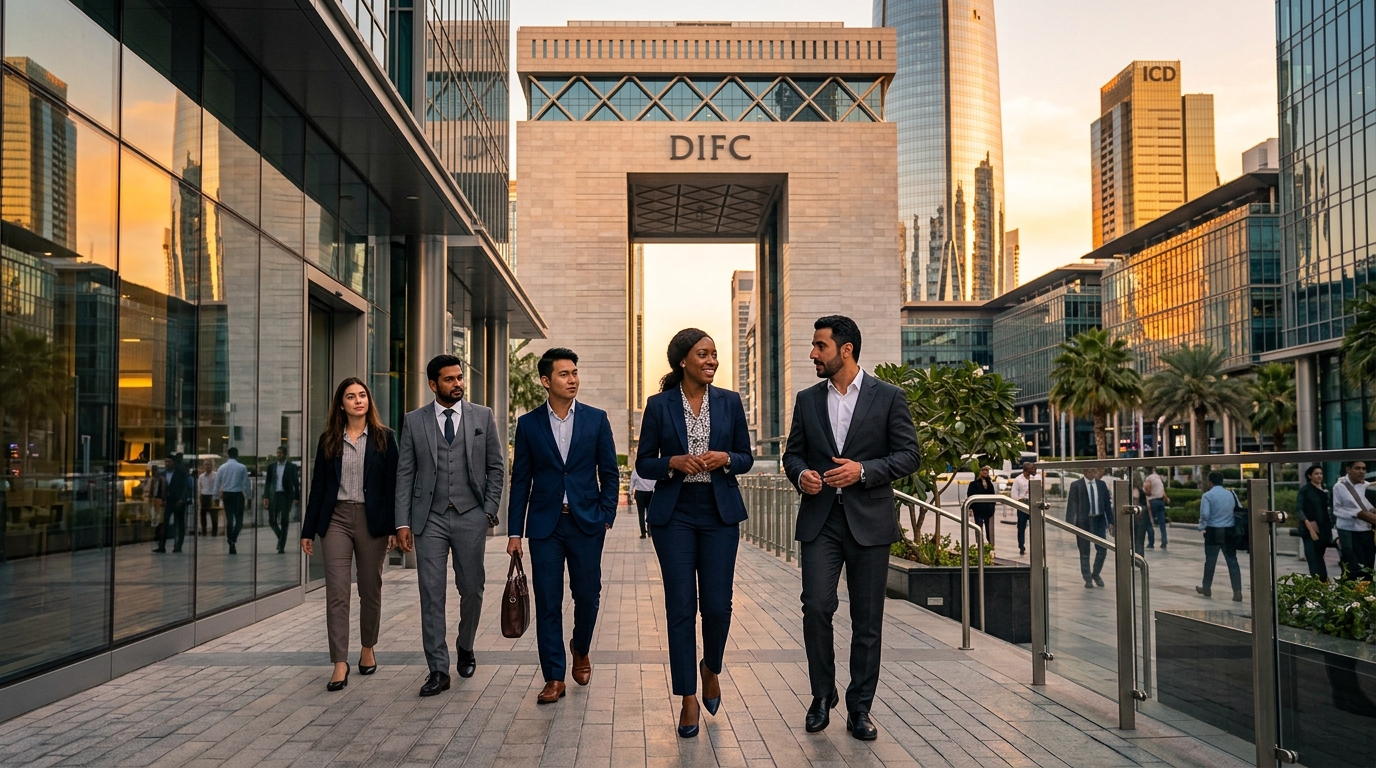 Modern skyscrapers of the Dubai International Financial Centre