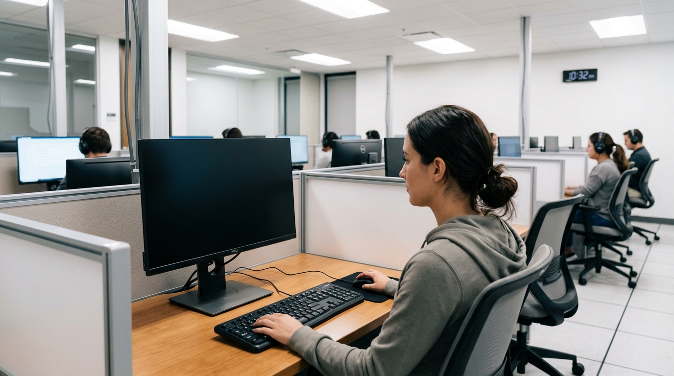 Modern computer testing center environment for Prometric exams