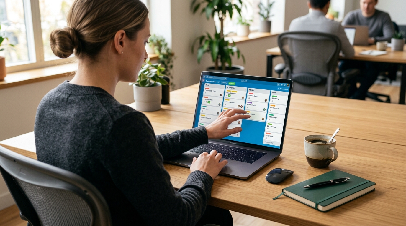 Job seeker organizing Dubai applications on a digital dashboard