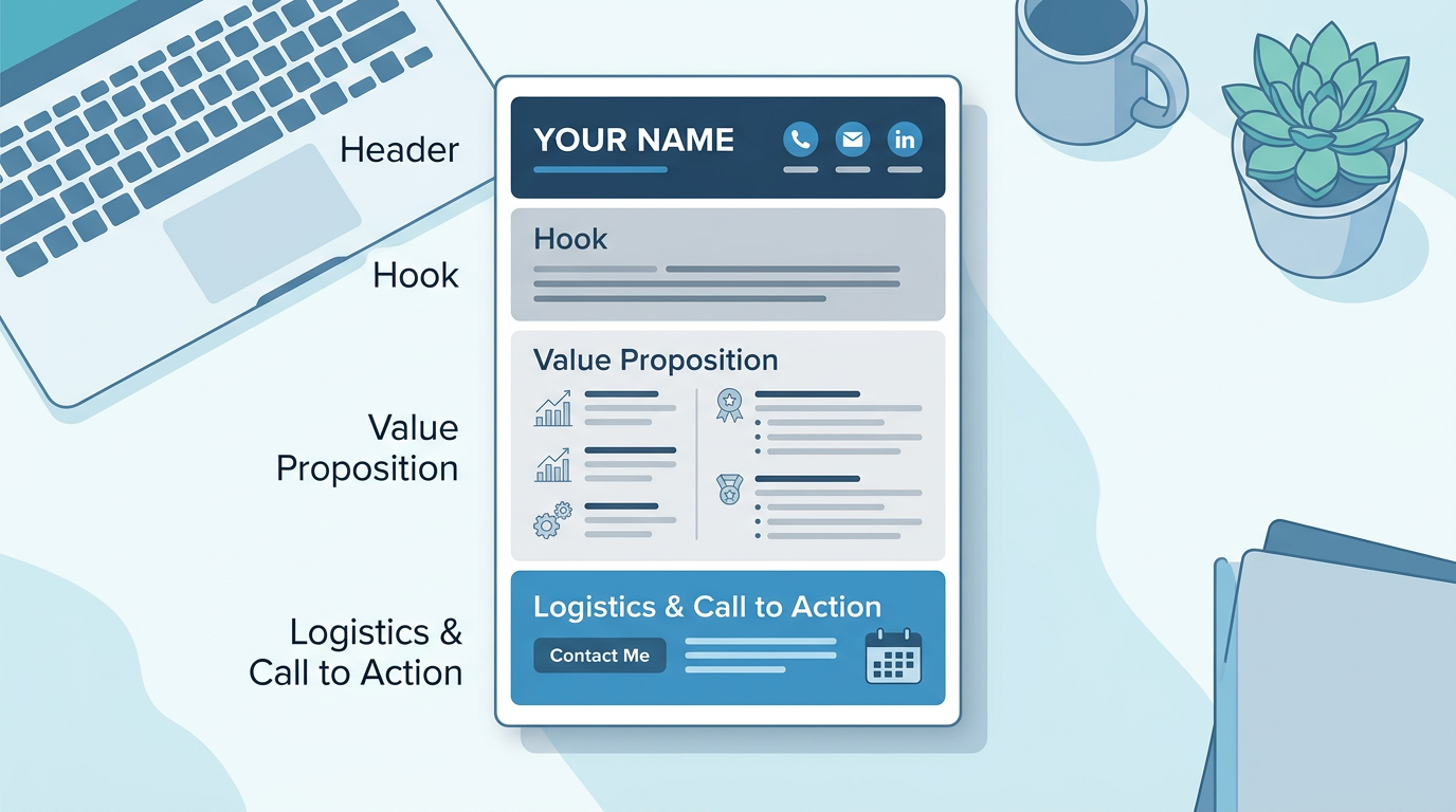 Graphic showing the anatomy of a perfect cover letter for UAE jobs