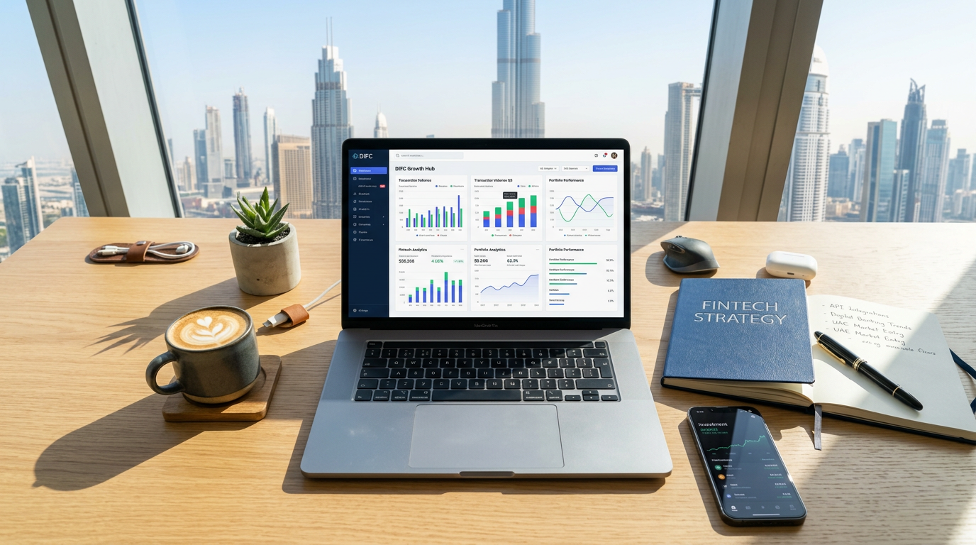 Modern tech professional utilizing data visualization dashboards