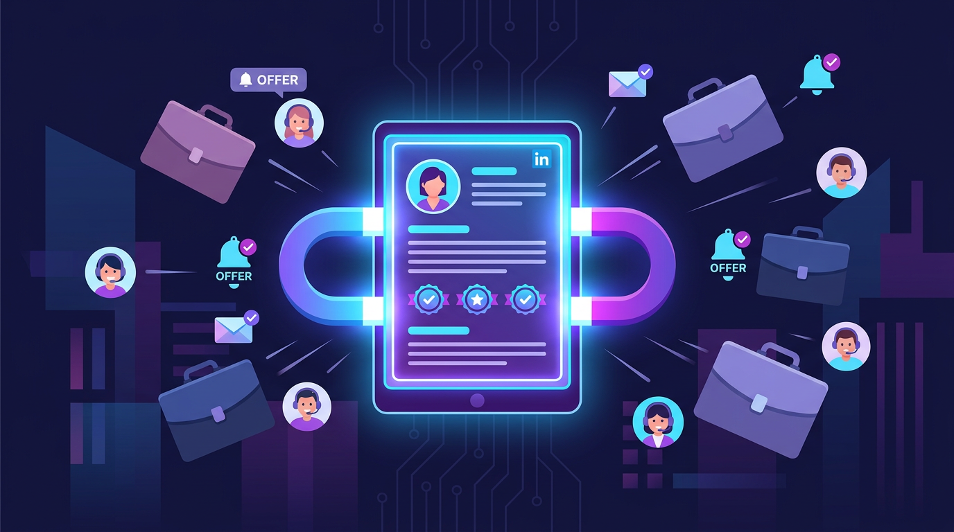 Digital resume pulling in recruiter messages like a magnet