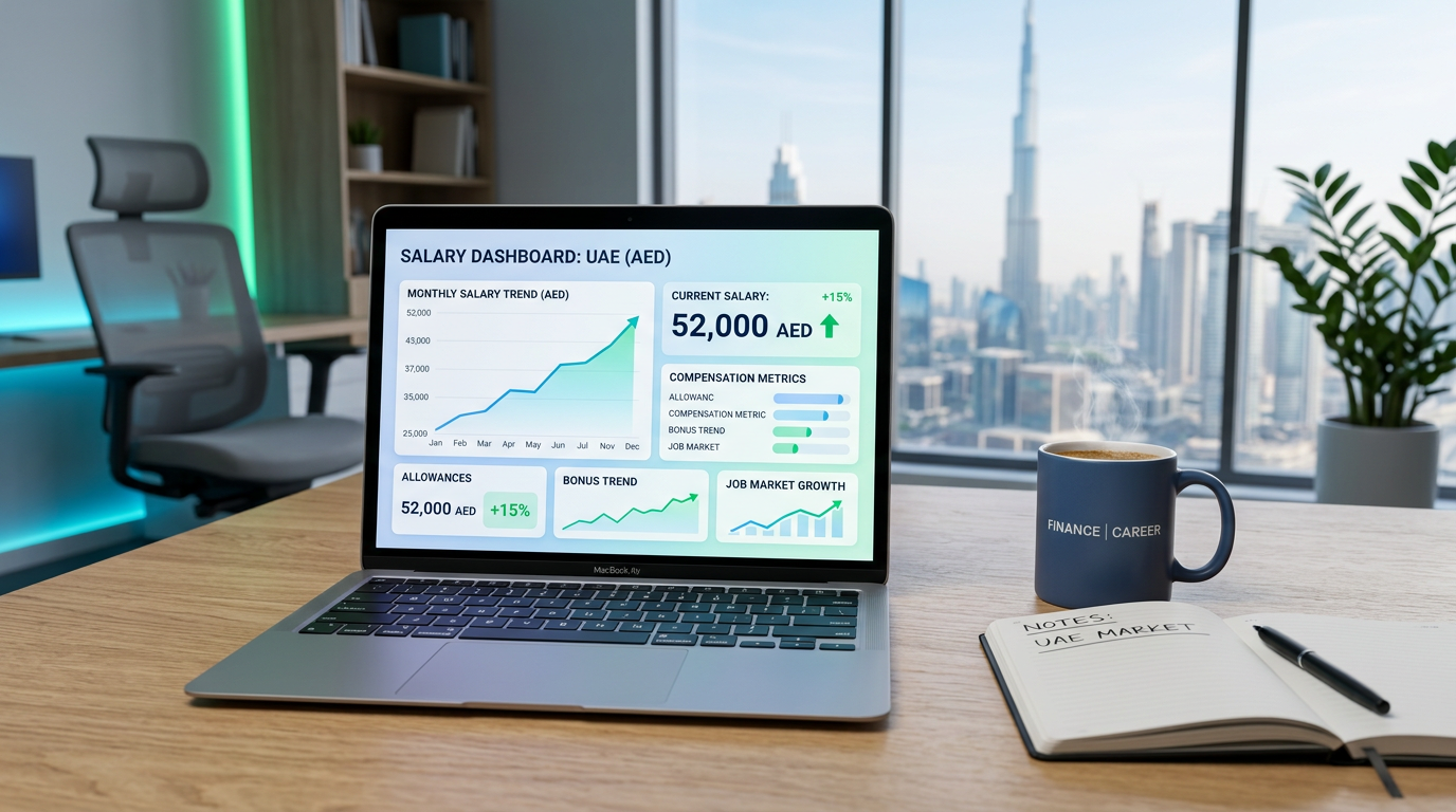 Infographic showing the rise of tech salaries in Dubai