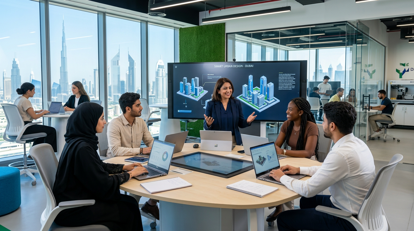 Modern high-tech classroom in a Dubai private school